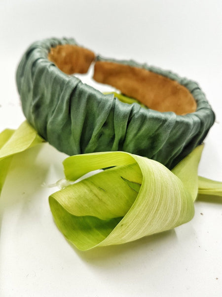 Silk Satin Pleats Headband - MajulaHandmade