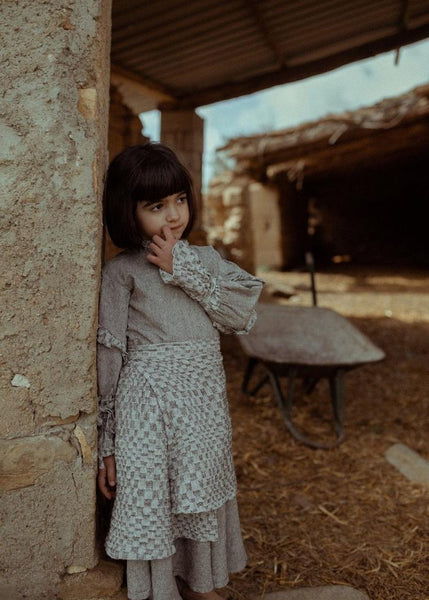 Statement girl's linen dress - ANISE- MajulaHandmade