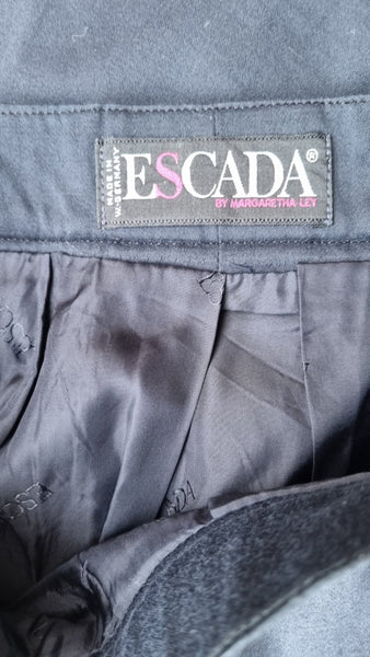Vintage Escada pencil skirt /DARK BLUE-1 - MajulaHandmade