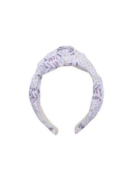 Wide soft floral cotton headband - MajulaHandmade