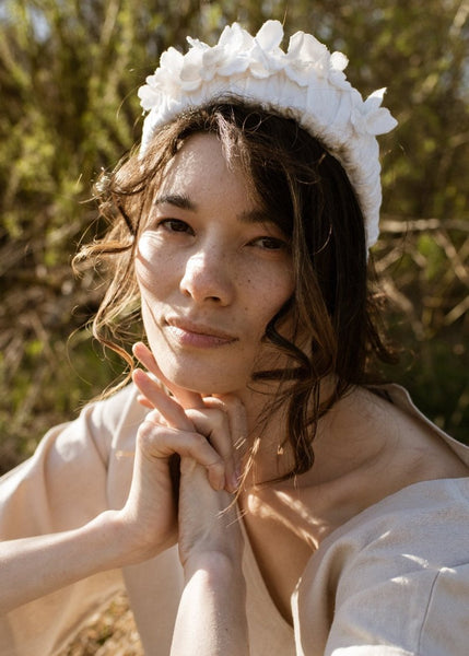 Wide velvet headband - MajulaHandmade