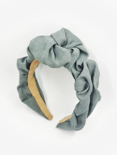Wide wavy linen headband - MajulaHandmade