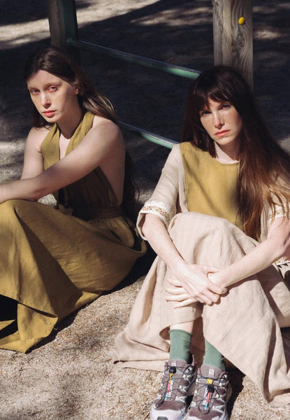 Backless Clara olive dress - MajulaHandmade