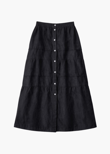 Black linen skirt - CELINE