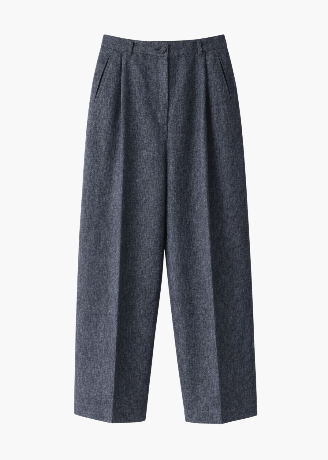 The Marseille Trousers – Blue Mélange Linen