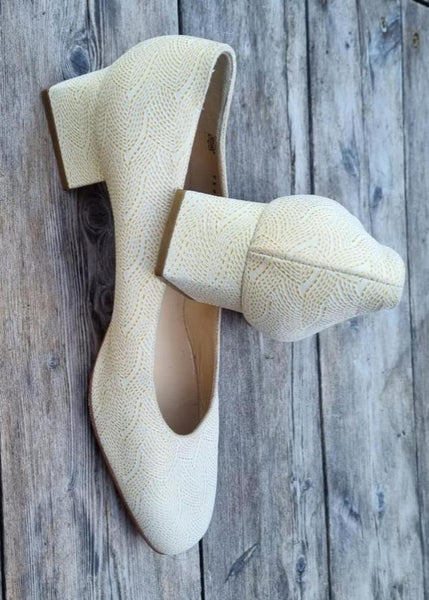 Bruno Mali Milky white all leather pumps - MajulaHandmade