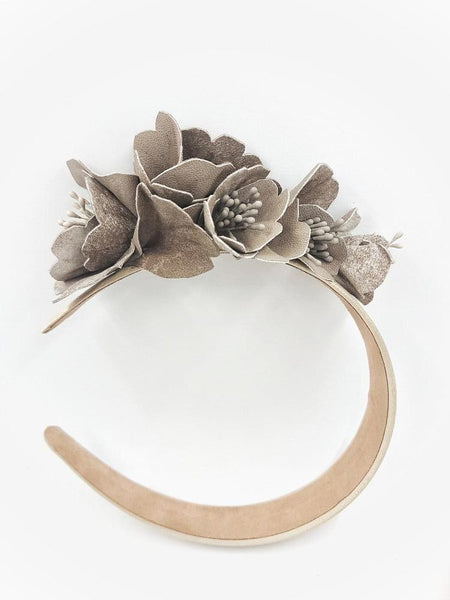 Calm beige headpiece - MajulaHandmade