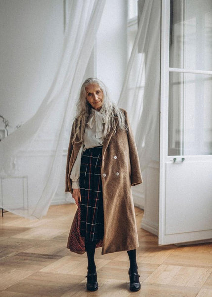 Camel long wool coat - MajulaHandmade