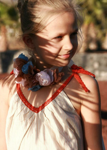 Coffee lovers floral necklace - MajulaHandmade