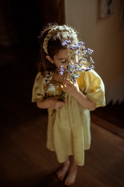 Elide dress light green - MajulaHandmade