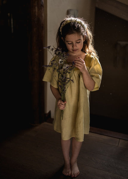 Elide dress light green - MajulaHandmade