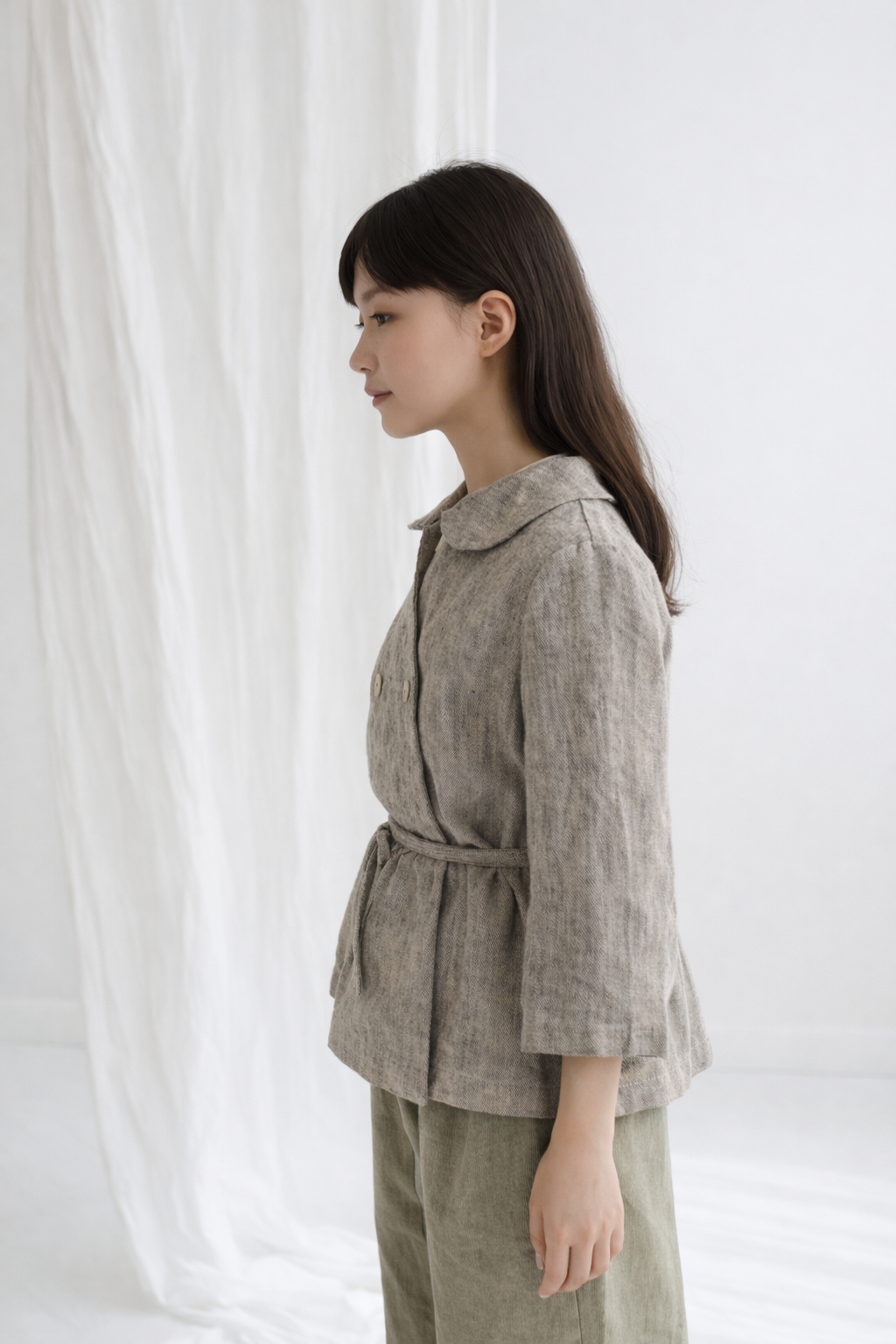 Mélange linen jacket - CARAWAY