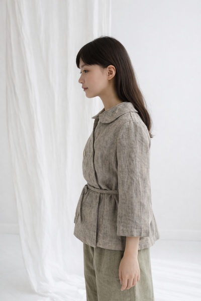 Mélange linen jacket - CARAWAY