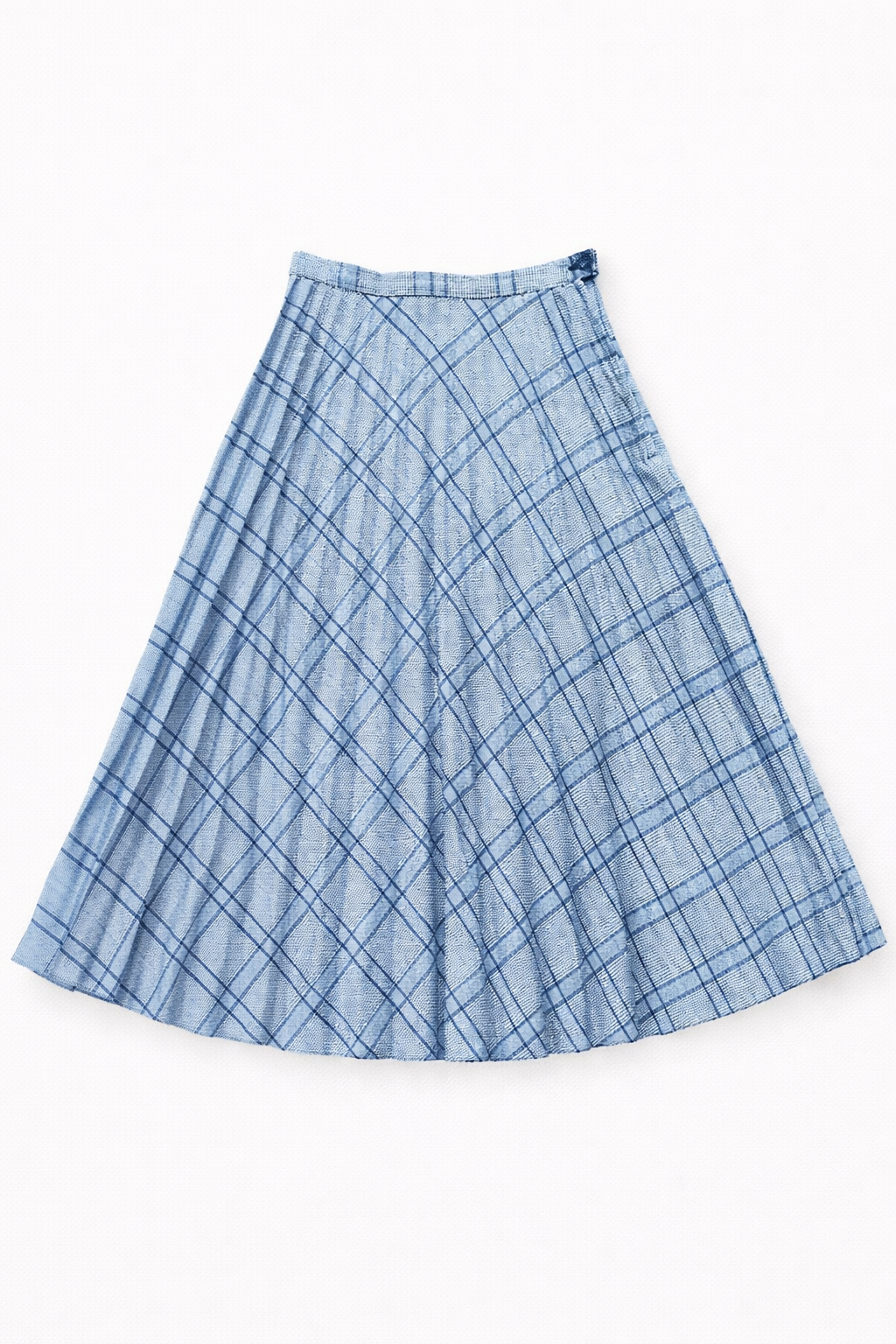 Pleated vintage checkered skirt