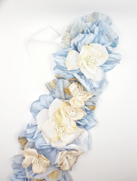 Gold cornflowers crown - MajulaHandmade