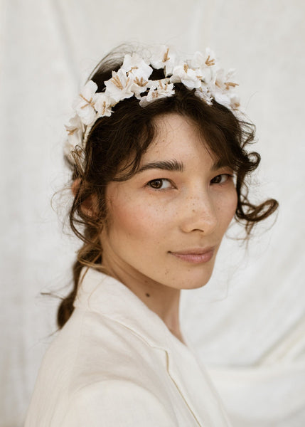 Heavy scent Gardenia headband - MajulaHandmade