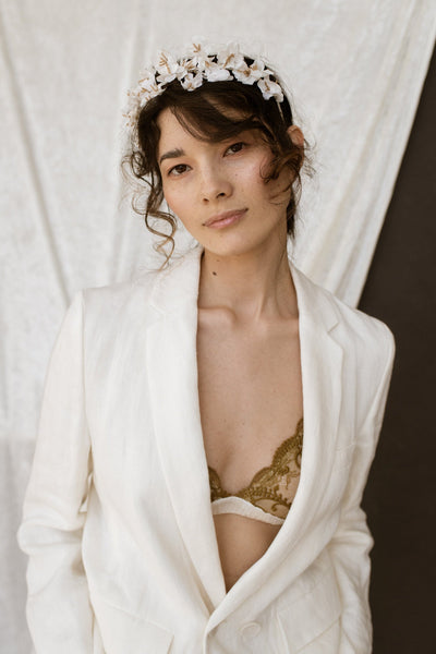 Heavy scent Gardenia headband - MajulaHandmade