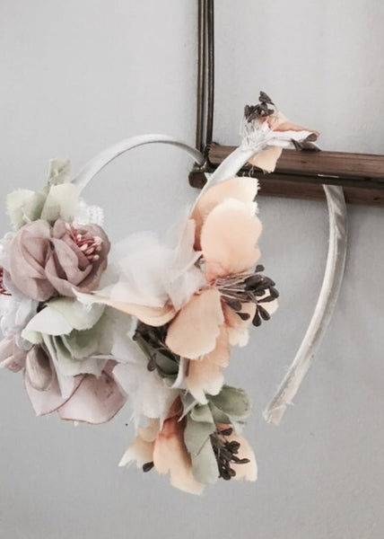 Pastel flowers headpiece - MajulaHandmade