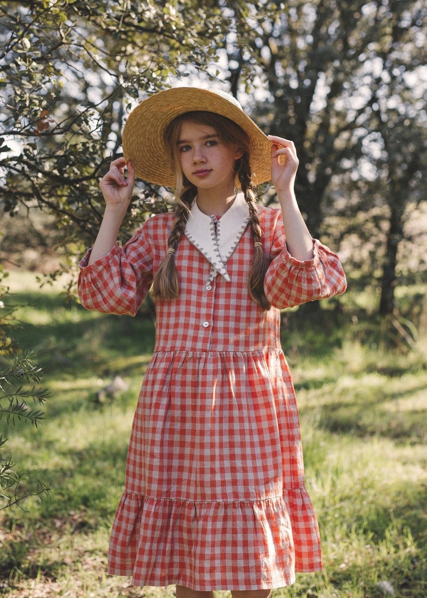 Retro linen dress - ORIANA