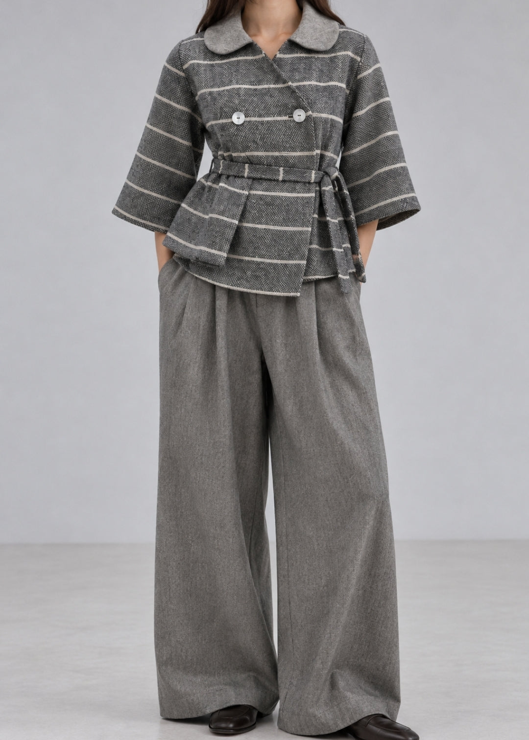 Striped linen jacket - CARAWAY