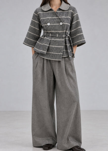 Striped linen jacket - CARAWAY