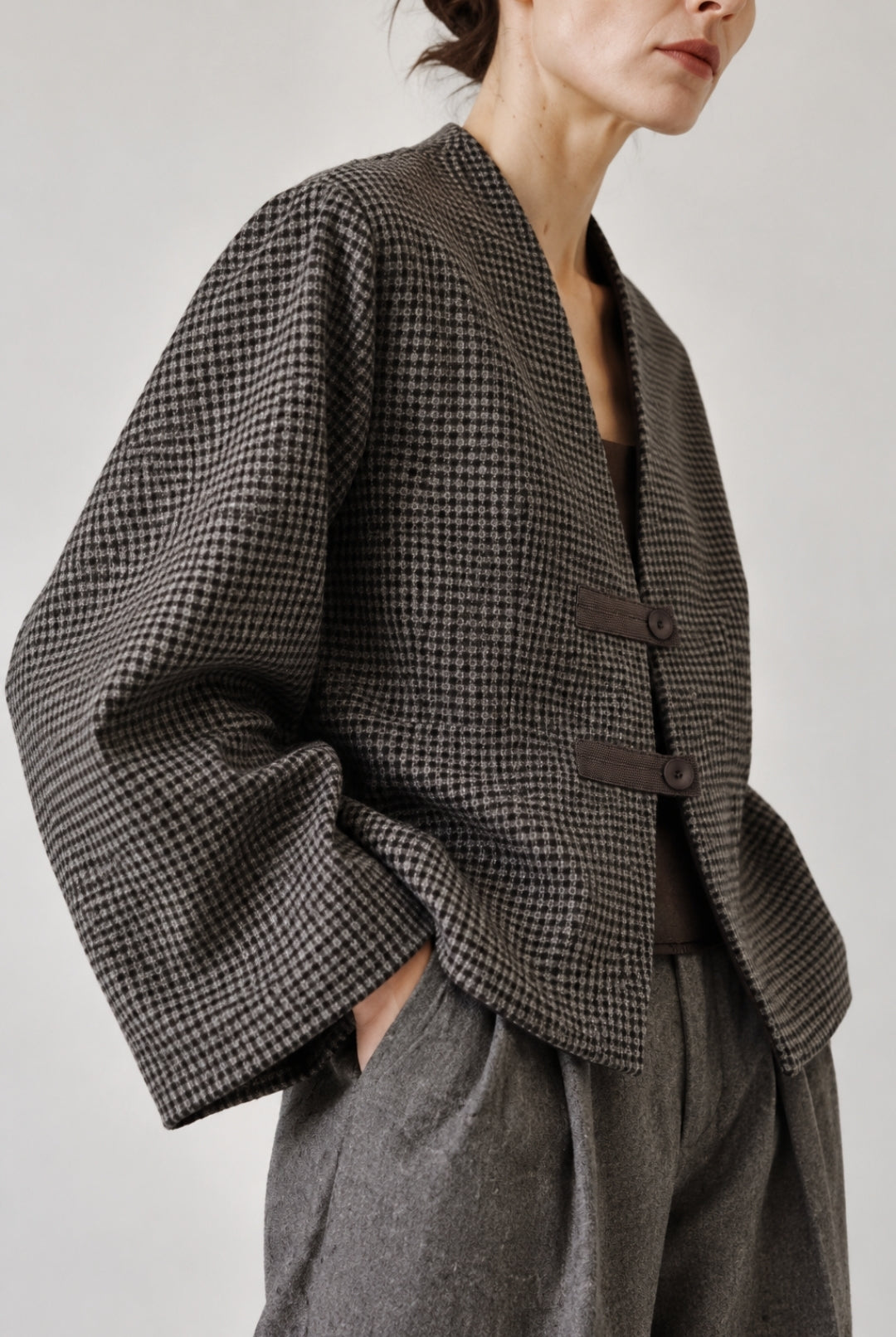Wool kimono jacket