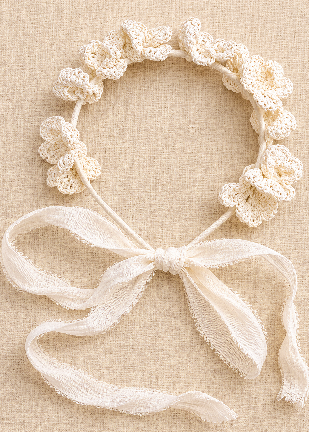 CROCHETED flowers headband
