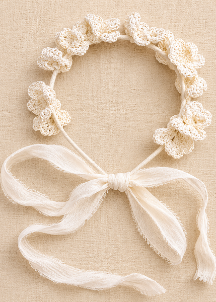 CROCHETED flowers headband