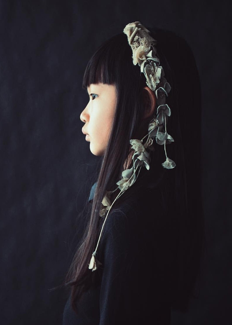 WILD HEART linen flowers headband