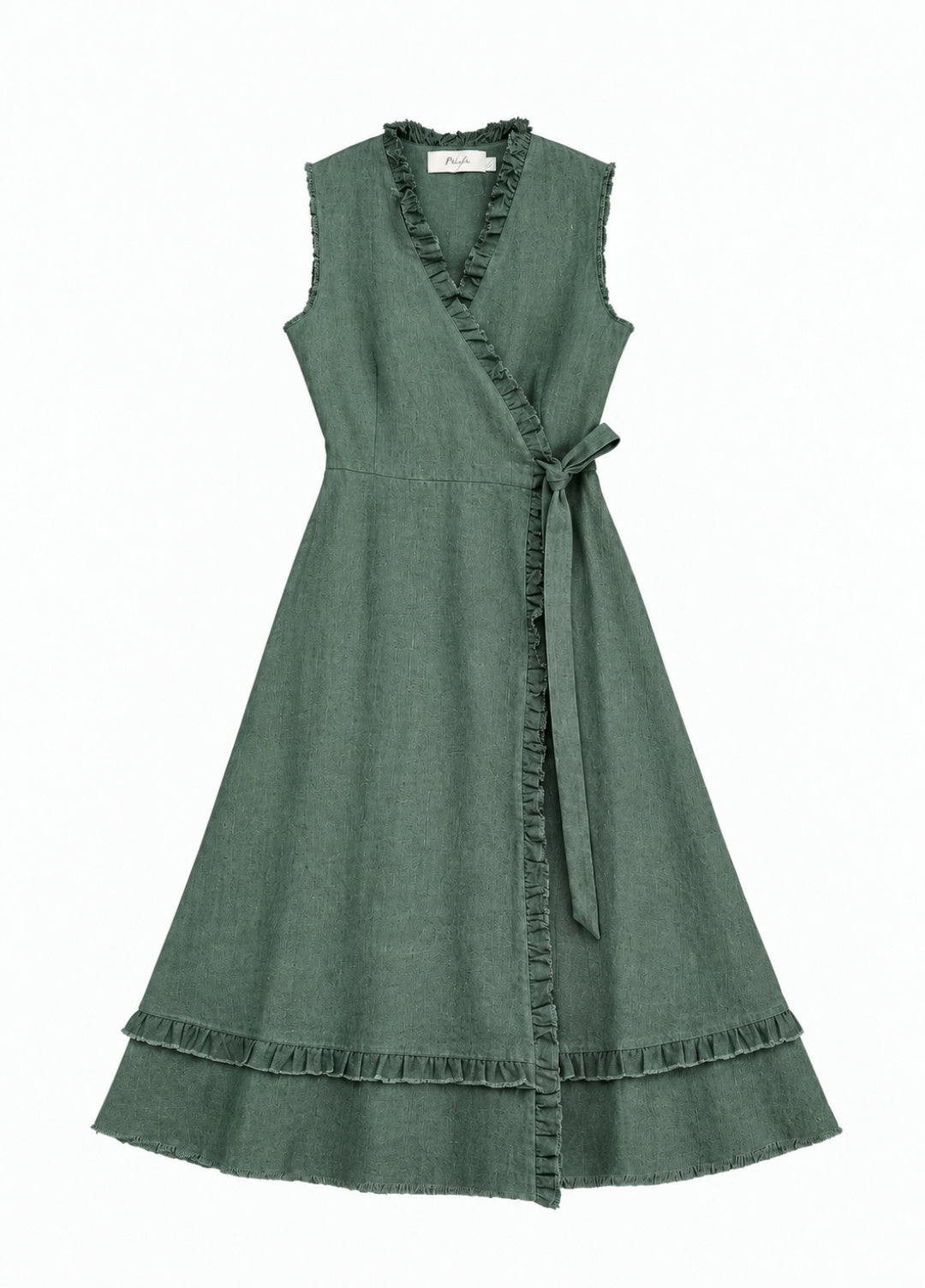 Heavyweight Wrapped Linen Dress - MEIDA