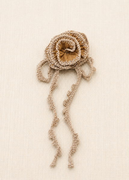 Crocheted hair rose