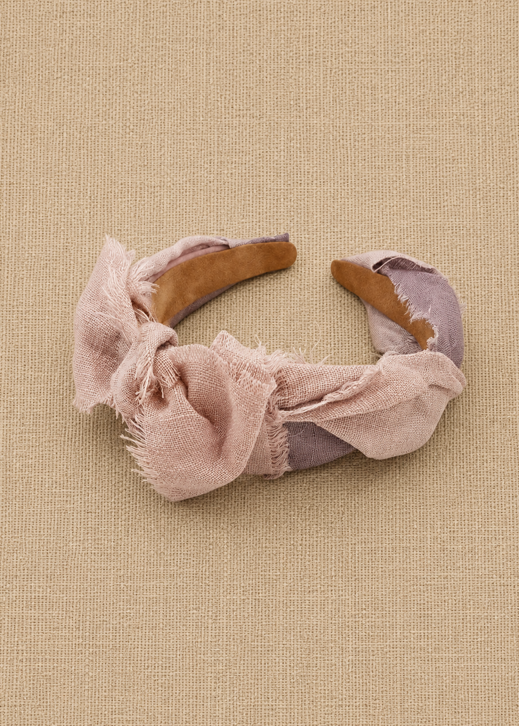 The shabby bow linen headband