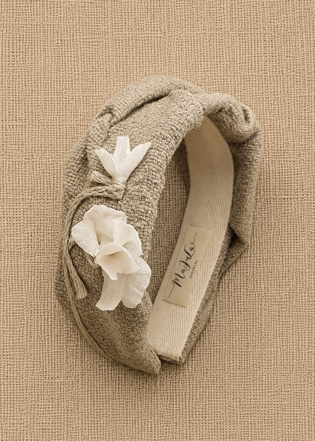 Soft and Thick Natural Linen Headband - THE MYSTERY