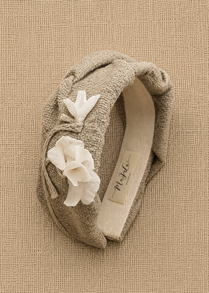 Soft and Thick Natural Linen Headband - THE MYSTERY