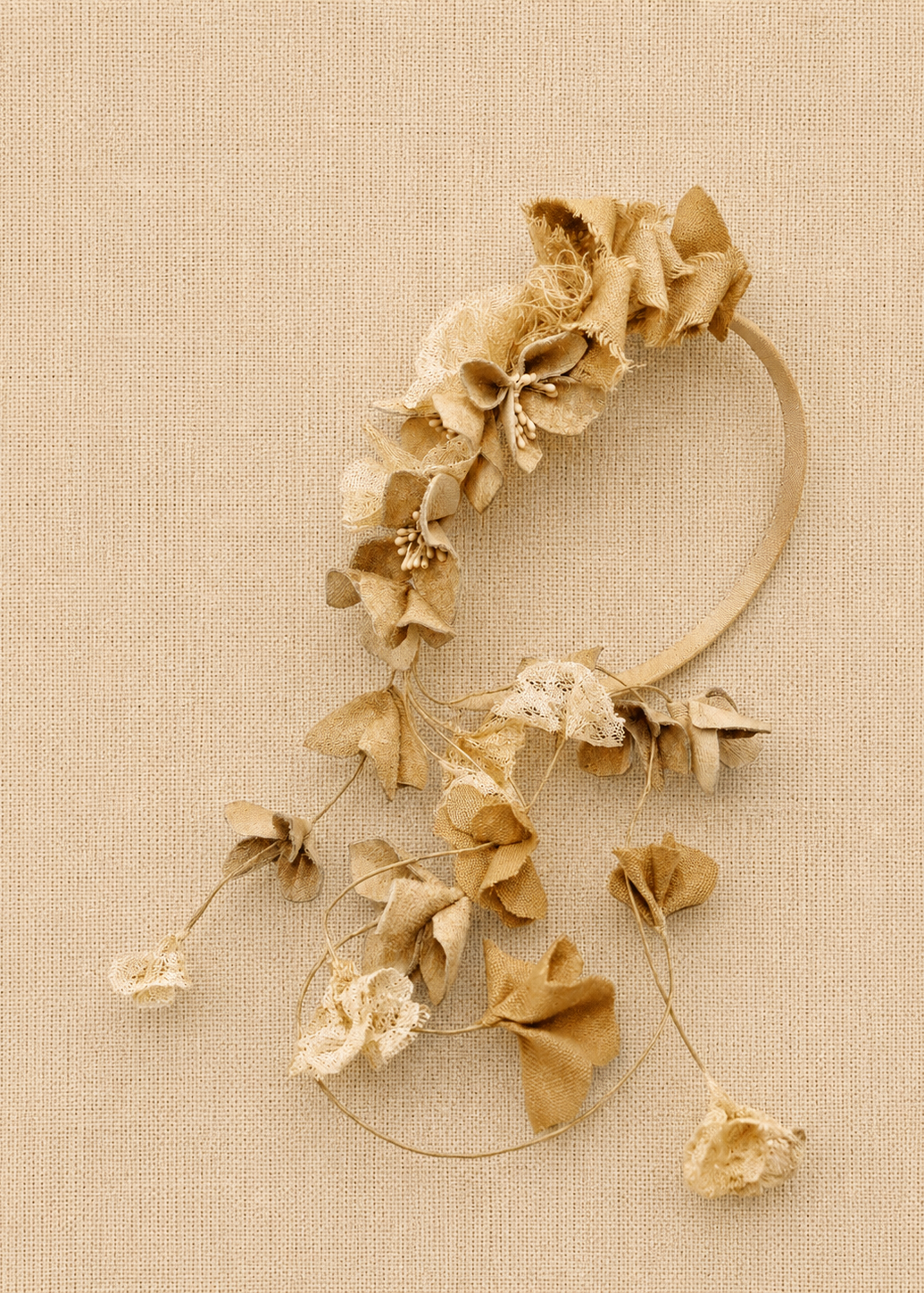 WILD HEART linen flowers headband