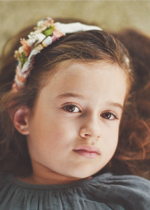 PLEATED linen headband
