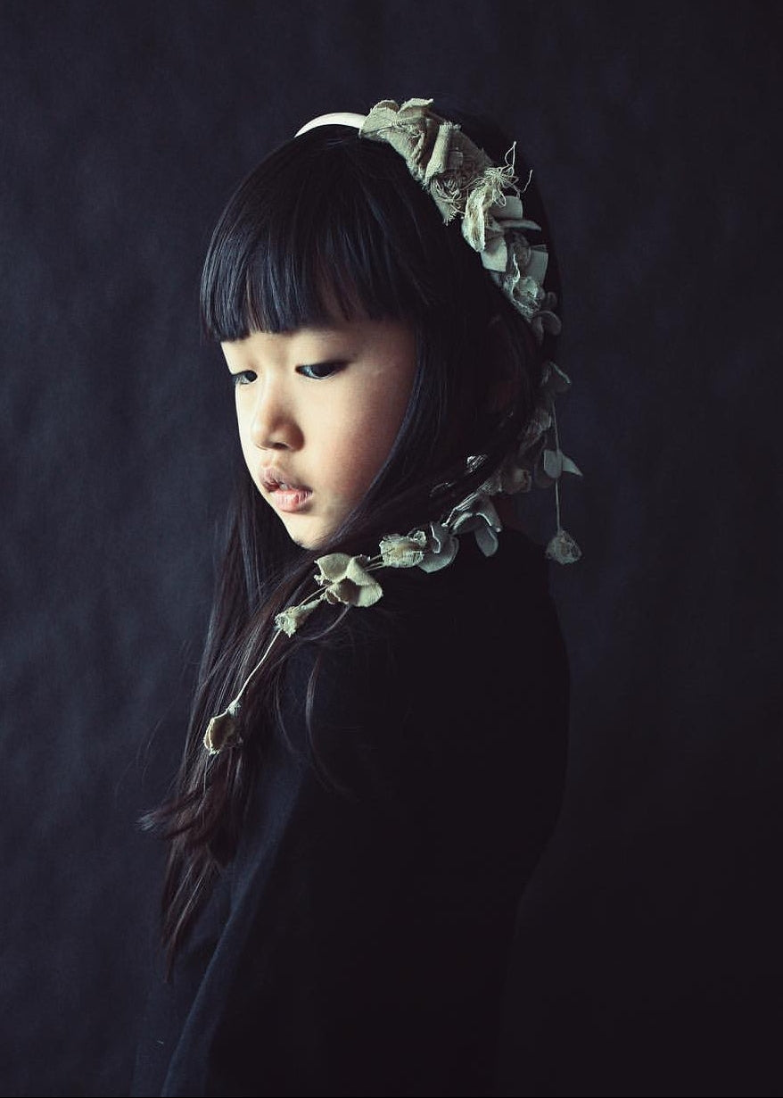 WILD HEART linen flowers headband