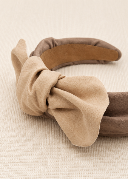 The Leather bow headband