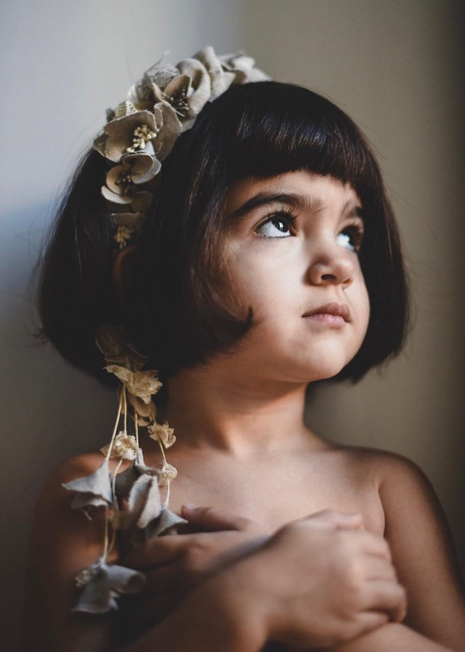 WILD HEART linen flowers headband