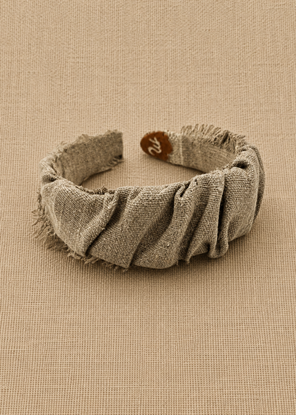 Raw linen headband