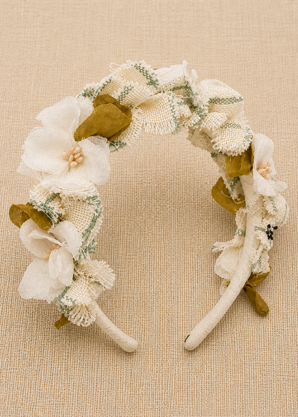BABY BLUE silk flowers headband