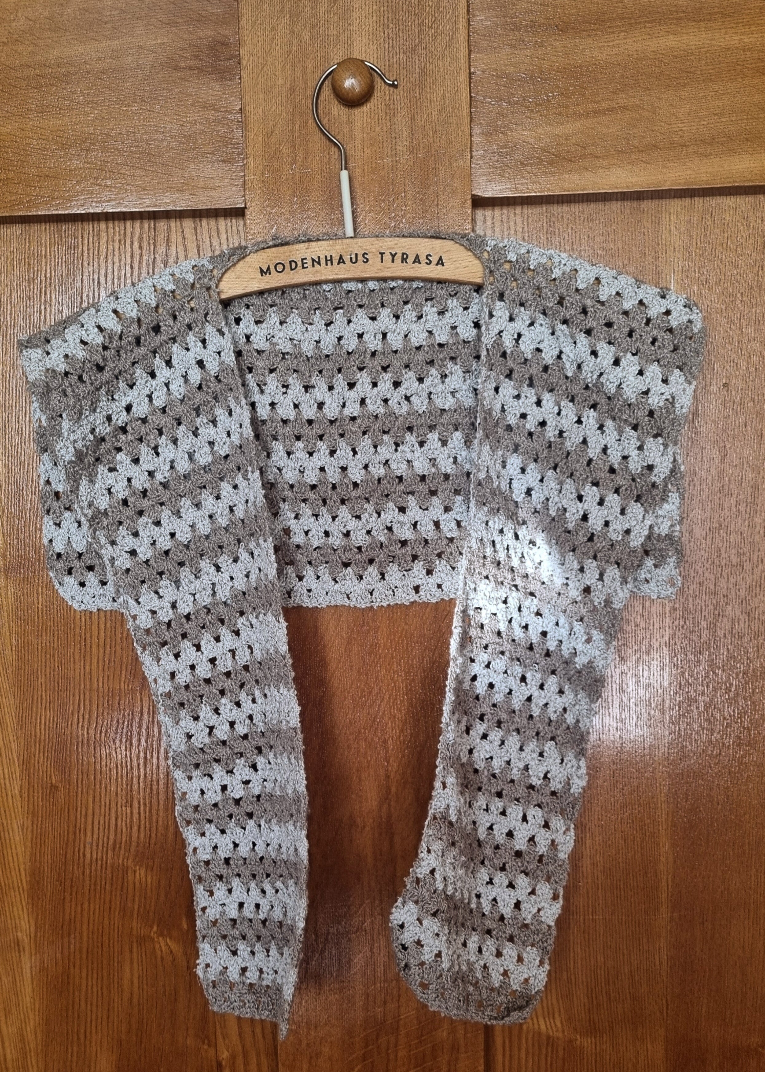 Hand-Crocheted Linen Shrug