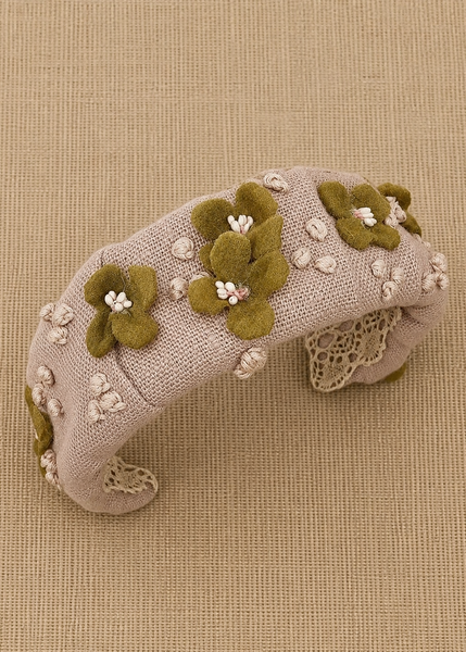 Romantic embroidered headband - FLOWERS SEED