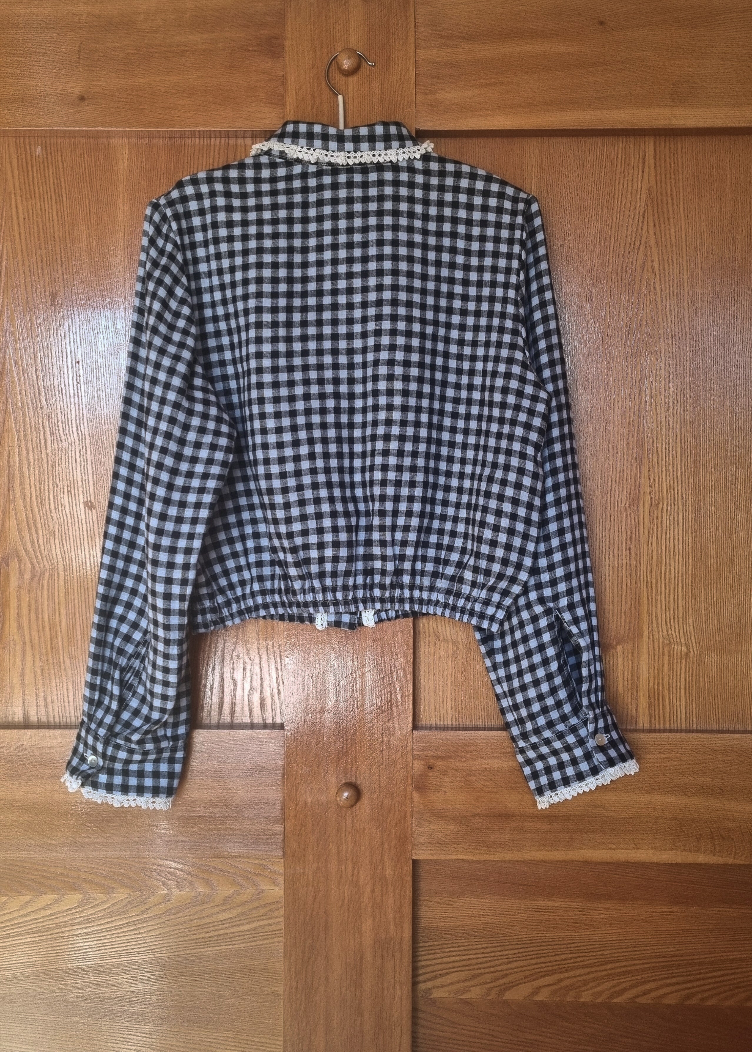 Gingham Lace Blouse