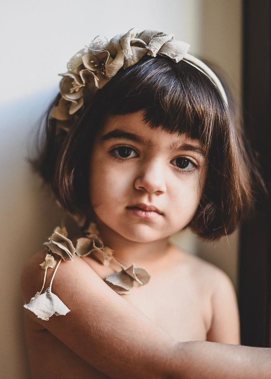 WILD HEART linen flowers headband