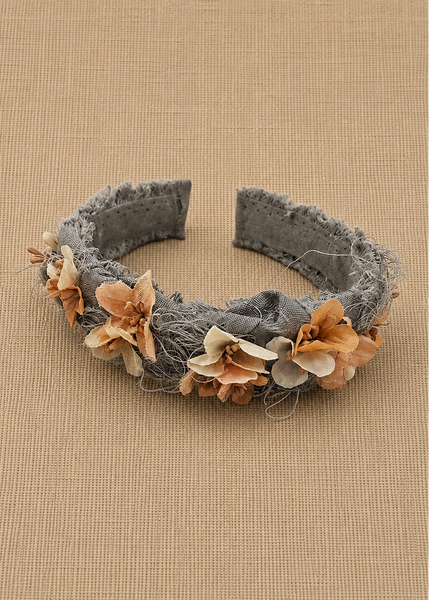 Upcycled pastel linen headband