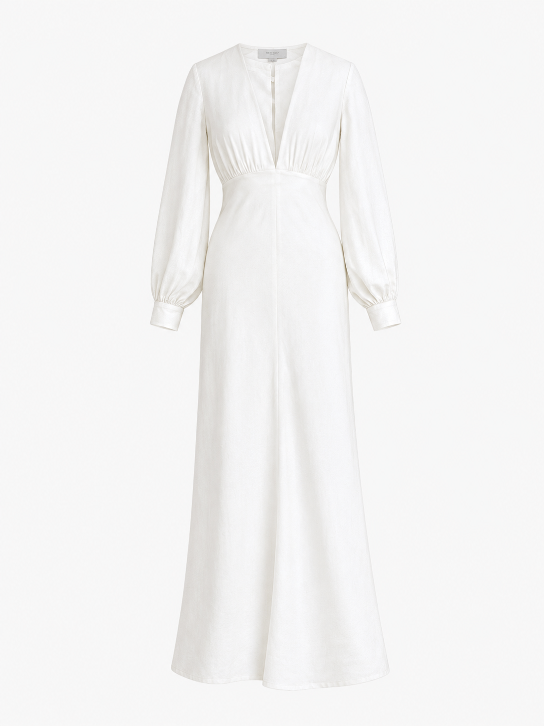 Long feminine soft linen dress - SAJA