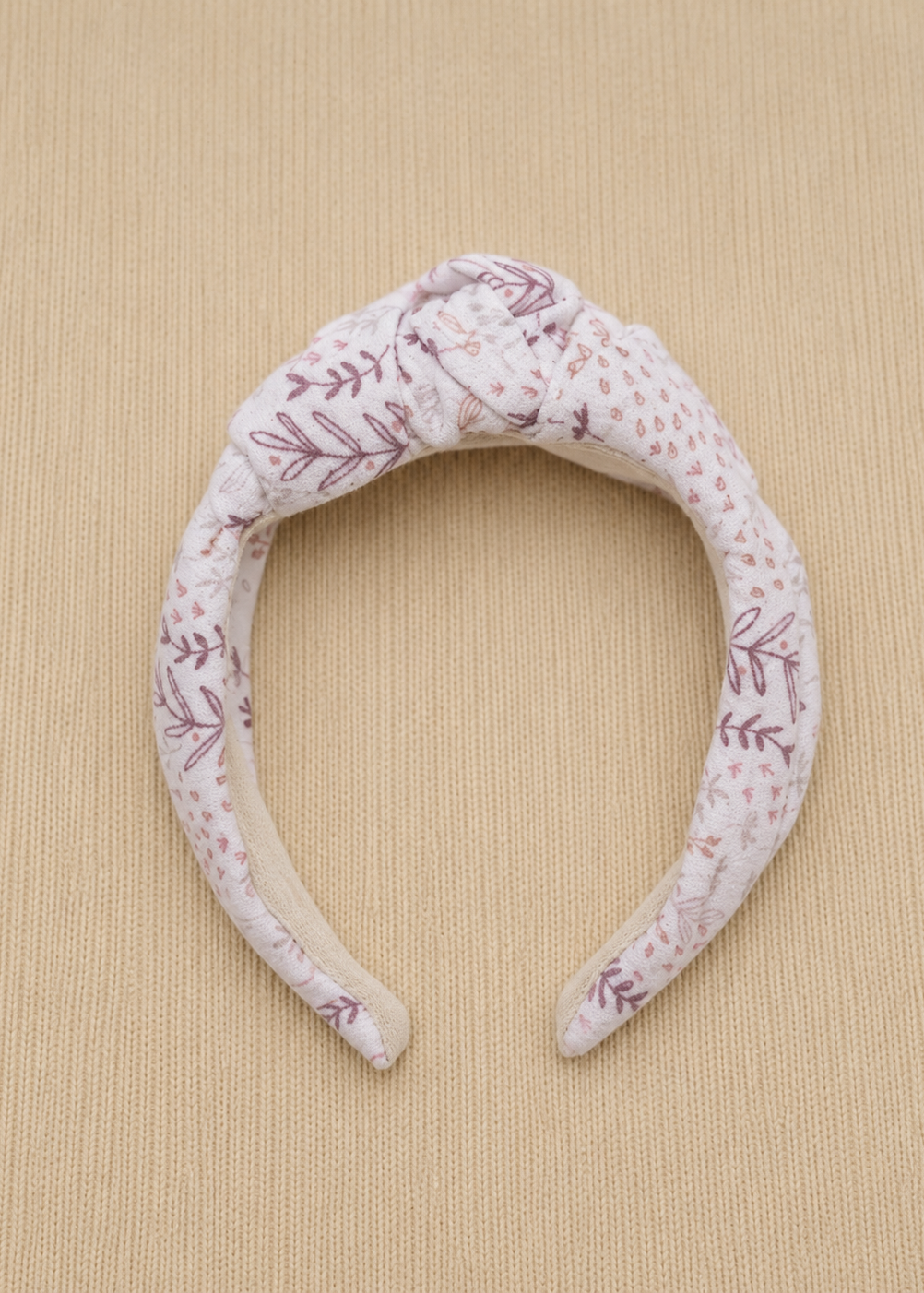 Wide soft floral cotton headband