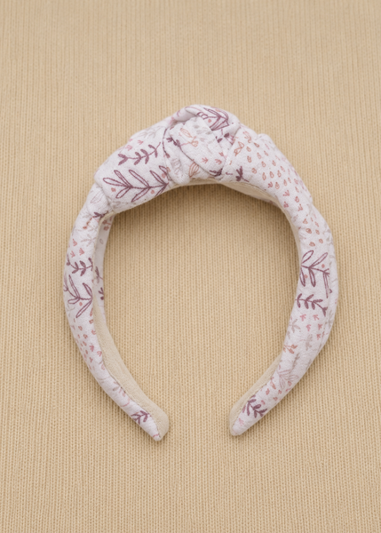 Wide soft floral cotton headband