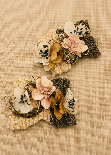 Charming pastel linen pins - NOSTALGIA